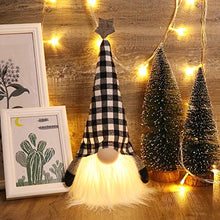 Load image into Gallery viewer, S-DEAL Christmas Gnome Plush Scandinavian Light Tomte Buffalo Nordic Figurine Swedish Yule Santa Holiday Decorations Winter Table Ornament, 12 Inches Tall Set of 2
