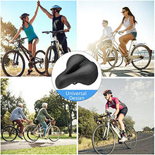 Load image into Gallery viewer, Comfortable Bike Seat Bicycle Saddle Thickening of The Memory Foam Waterproof Replacement Leather Bike Saddle on Your Mountain Bike for Women and Men with Big Bottoms