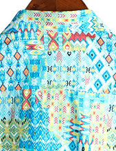 Load image into Gallery viewer, VATPAVE Mens Floral Hawaiian Shirts Short Sleeve Button Down Beach Shirts X-Large Sky Blue