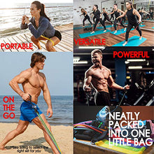 Load image into Gallery viewer, Tribe 11PC Premium Resistance Bands Set, Workout Bands - with Door Anchor, Handles and Ankle Straps - Stackable Up To 105 lbs - For Resistance Training, Physical Therapy, Home Workouts, Yoga, Pilates