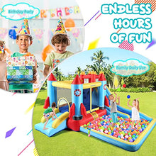 Load image into Gallery viewer, AKEYDIY Bounce House with Blower Giant Inflatable Slide Bouncy Castle for Kids 3-12 with Pool,Ball Pit,Climbing Wall,Bouncing Area,water Slide Rocket Jumping Castle,Pool Splash Indoor/Outdoor