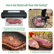 Load image into Gallery viewer, GERYON Vacuum Sealer, Automatic Food Sealer Machine with Starter Bags & Roll for Food Savers and Sous Vide, Black