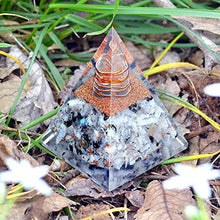 Load image into Gallery viewer, New Inspirational Orgonite Pyramid for Success | Rainbow Moonstone Orgone Pyramid for Anti-stress - Calmness – Growth – Strength – Healing Crystal Gemstone Pyramid