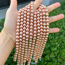 Load image into Gallery viewer, 3 Strands Top Quality Natural Hematite Rose Gold Plated Gemstone 10mm Round Loose Stone Beads (120-129pcs Total) for Jewelry Craft Making GFC4-10