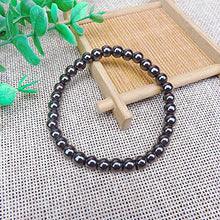 Load image into Gallery viewer, Black Obsidian Hexagram Natural Stone Pendant Necklace and Hematite Bracelet Hematite Metal Magnetic Therapy Bracelets