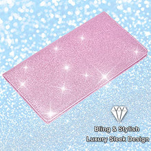 Load image into Gallery viewer, Car Registration and Insurance Holder, Vehicle Glove Box Car Organizer Men Women Wallet Accessories Case with Magnetic Shut for Cards, Essential Document, Driver License by Cacturism, Bling Pink