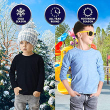 Load image into Gallery viewer, Brix Boys' Long Sleeve Tees - Tagless Crewneck Cotton Soft 4-pk Shirts. 11-13