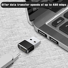 Load image into Gallery viewer, USB C Female to USB A Male Adapter 2 Pack,Type C Charger Cable Adapter for iPhone 11 12 13 Mini Pro Max SE,Airpods iPad Air 4 2020 2021,Samsung Galaxy Note 10 S20 Plus 20 S21 FE Ultra,Google Pixel 6