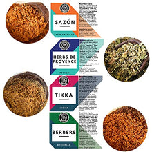 Load image into Gallery viewer, Global Spice Collection Gift Set - Nummy Nibbles World Traveler 4-Pack Herb, Spice & Seasoning Blends - No Salt, No Sugar, Whole30 Approved, Vegan , Keto, Paleo