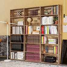Load image into Gallery viewer, IRONCK Bookshelves and Bookcases Floor Standing 6 Tier Display Storage Shelves 70in Tall Bookcase Home Decor Furniture for Home Office, Living Room, Bed Room, Industrial Brown