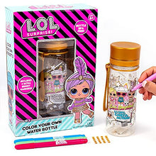 Load image into Gallery viewer, L.O.L. Surprise! Color Your Own Water Bottle By Horizon Group USA, Double Feature Series, Customizable BPA-Free Water Bottle, Includes Vibrant Makers & Star Gemstones, 400 mL Refillable Water Bottle