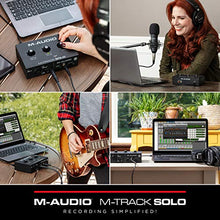 Load image into Gallery viewer, M-Audio M-Track Solo – USB Audio Interface for Recording, Streaming and Podcasting with XLR, Line and DI Inputs, Plus a Software Suite Included