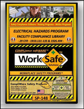 Load image into Gallery viewer, SP-148 - FACILITY ELECTRICAL HAZARDS SAFETY COMPLIANCE LIBRARY – OSHA - 29CFR1910.331 332 334 335 & 29CFR1926.404 - UPC - 639737375350