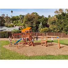 Load image into Gallery viewer, Little Tikes Real Wood Adventures Bobcat Ridge Backyard Playset Climb Swing Outdoor Activity Play Structure with Slide for Toddlers, Kids Climbers & Wooden Play Structures