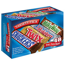Load image into Gallery viewer, SNICKERS, TWIX, 3 MUSKETEERS & MILKY WAY Full Size Chocolate Candy Bars Variety Mix, 33.31-Ounce 18-Count Box