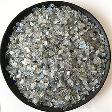 Load image into Gallery viewer, WJYY Natural Irregular Tumbled Chips Crushed Stone Healing Reiki Crystal Shaped Stones Jewelry Making Home Decoration (Grey Moonstone 1 lb)