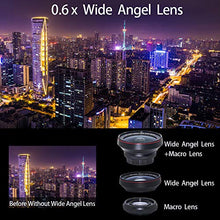 Load image into Gallery viewer, Smart Phone Camera Lens Kit, 4K HD Optical 15X Macro Lens 0.6X Super Wide Angle Lens Kit Cellphone Telescope Lens for iPhone 11 XS XR X 8 7 Samsung Galaxy