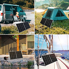 Load image into Gallery viewer, DOKIO Portable Foldable 150W 18v Solar Suitcase Monocrystalline, Folding Solar Panel Kit with Controller to Charge 12 Volts Batteries (AGM Lead/Acid Types Vented Gel) RV Camping Boat