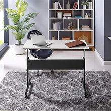 Load image into Gallery viewer, Mr IRONSTONE Height Adjustable Desk 45.7" Mobile Computer Desk Home & Office Utility Table with Rolling Wheels(Non-Automatic Adjustment) (Spatter Gray)