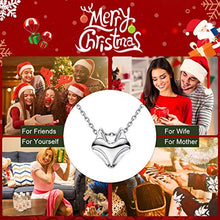 Load image into Gallery viewer, Jewever 925 Sterling Silver Fox Pendant Necklace Women Fine Jewelry