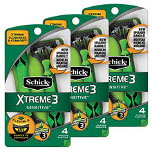 Load image into Gallery viewer, Schick Xtreme 3 Senstive Skin Disposable Razors for Men With New Heavyweight Handle, 12 Count
