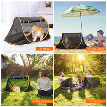 Load image into Gallery viewer, porayhut Mispace Portable Indoor/Outdoor Pet Cage/Pet Tent-Pop Up Cat Crate,Foldable Kennel,Comfy Puppy House-Washable Fabric Cover, with Portable Carry Bag & Two Stakes