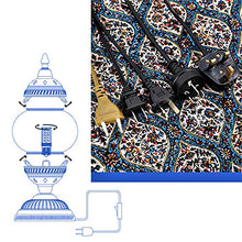 Load image into Gallery viewer, Kindgoo Turkish Mosaic Table Lamp Handmade Tiffany Style Glass Lamp for Living Room, Led Light Bulb Included (Multi-Colored)