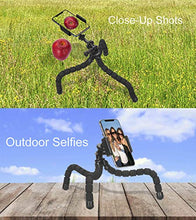Load image into Gallery viewer, Phone Tripod, Flexible Tripod, Upgrade 4-Axis Angle Adjustment, Unique 360° Rotating Holder, Sturdy Octopus-Style Legs, and Wireless Remote Shutter for iPhone, Android Phone, DSLR Camera, and GoPro.