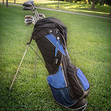 Load image into Gallery viewer, Voplop Golf Brush and Club Groove Cleaner - Easily Attaches to Golf Bag - Deep Clean Iron Grooves - Cleaning Club Face - Bag Clip & Retractable Extension Cord (Blue)