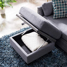 Load image into Gallery viewer, HONBAY Reversible Sectional Sofa Couch for Living Room L-Shape Sofa Couch 4-seat Sofas Sectional for Apartment Dark Grey