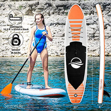 Load image into Gallery viewer, SereneLife Inflatable Stand Up Paddle Board (6 Inches Thick) with Premium SUP Accessories & Carry Bag | Wide Stance, Bottom Fin for Paddling, Surf Control, Non-Slip Deck | Youth & Adult Standing Boat