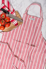 Load image into Gallery viewer, DII Kitchen Collection, Gourmet Chef, Apron, Striped Tomato