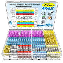 Load image into Gallery viewer, 255 PCS Heat Shrink Butt Connectors HIRALIY 100 PCS Solder Seal Wire Connectors & 155 PCS Heat Shrink Crimp Connectors Waterproof Electrical Terminals Kit for Marine Automotive Motorcycle Wiring