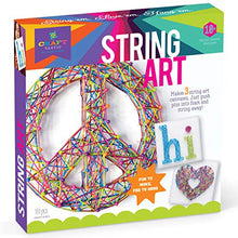 Load image into Gallery viewer, Craft-tastic DIY String Art – Award-Winning Craft Kit for Kids – Everything Included for 3 Fun Arts & Crafts Projects – Peace Sign Series