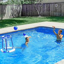 Load image into Gallery viewer, GoSports Splash Hoop 360 Floating Pool Basketball Game, Includes Water Basketball Hoop, 2 Balls and Pump