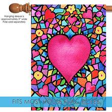 Load image into Gallery viewer, Toland Home Garden Kaleidoscope Heart 28 x 40 Inch Decorative Colorful Valentine Mosaic House Flag - 1010785