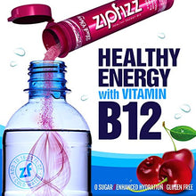 Load image into Gallery viewer, Zipfizz Healthy Energy Drink Mix, Hydration with B12 and Multi Vitamins (ASINPPOSPRME1830), Black Cherry 20 Count