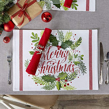 Load image into Gallery viewer, DII Boughs of Holly Colletion Tabletop, Placemat Set, 6 Piece