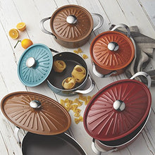 Load image into Gallery viewer, Rachael Ray Cucina Nonstick Dish/Casserole Pan with Lid, 4.5 Quart, Agave Blue