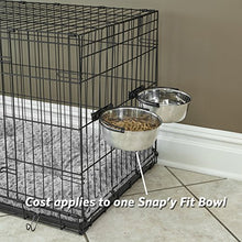 Load image into Gallery viewer, MidWest Homes for Pets Snap'y Fit Stainless Steel Food Bowl / Pet Bowl, 10 oz. for Dogs, Cats, Small Animals, Silver, 10 Ounces (1.25 cups)