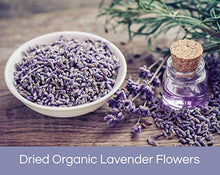 Load image into Gallery viewer, Organic Lavender Flowers - Kate Naturals. Premium Grade. Dried. Perfect for Tea, Lemonade, Baking, Baths. Fresh Fragrance. Large Resealable Bag. Gluten-Free, Non-GMO. (4 oz (Starter Size))