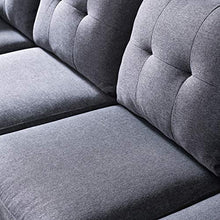 Load image into Gallery viewer, HONBAY Reversible Sectional Sofa Couch for Living Room L-Shape Sofa Couch 4-seat Sofas Sectional for Apartment Dark Grey