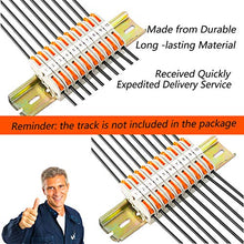 Load image into Gallery viewer, DIN Rail Terminal Blocks Kit, with 20pcs Universal Compact Connectors, 2pcs Connection Bar, 2pcs Marker Strip, 2pcs DIN Rail Terminal End Block, 20pcs Screws, with Transparent Storage Box, 28-12 AWG