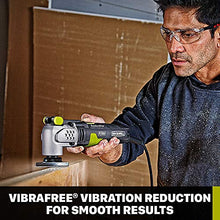 Load image into Gallery viewer, Rockwell RK5142K 4.0 Amp Sonicrafter F50 Oscillating Multi-Tool, with Variable Speed, Hyperlock Clamping, Vibrafree Technology, and Universal Fit System, 33-Piece Kit with Case
