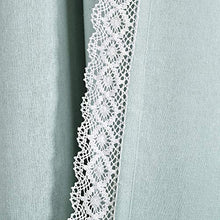 Load image into Gallery viewer, Lush Decor Blue Rosalie Window Curtains Farmhouse, Rustic Style Panel Set for Living, Dining Room, Bedroom (Pair), 108” x 54