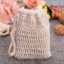 Load image into Gallery viewer, 5 Pieces Soap Saver Bag Natural Sisal Exfoliating Soap Pouch for Foaming and Drying The Soap Bars Shower Soap Bag (13.5 x 9 cm, Beige)
