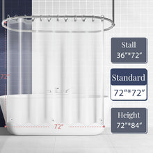 Load image into Gallery viewer, LOVTEX Clear Shower Curtain Liner with Magnets, Plastic Shower Liner Waterproof, 72x72 Lightweight Shower Curtains for Bathroom(4G Clear, 1PC) 1