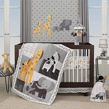 Load image into Gallery viewer, Lambs & Ivy Me & Mama White/Gray Elephant Nursery Lamp with Shade & Bulb