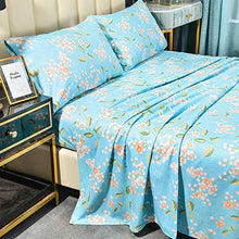 Load image into Gallery viewer, JSD Floral Printed Sheet Set Queen, 4 Piece Brushed Microfiber Sheets Extra Deep Pocket, Ultra Soft Hotel Quality Bedding Sheets