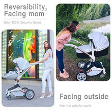 Load image into Gallery viewer, Baby Stroller 360 Degree Rotation Function,Hot Mom Baby Carriage Pu Leather Pushchair Pram 2020,Grey